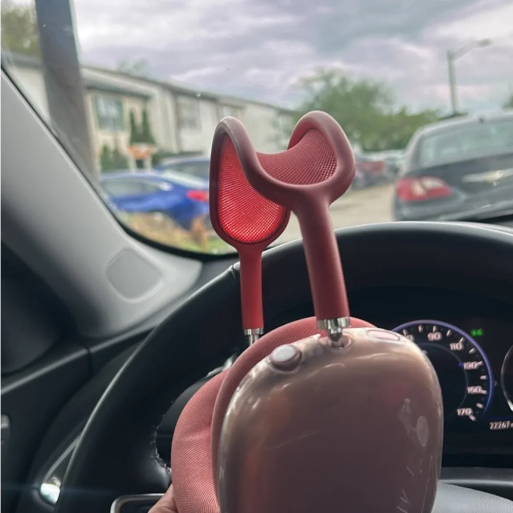 Apple Pink Over-Ear Car Headphones